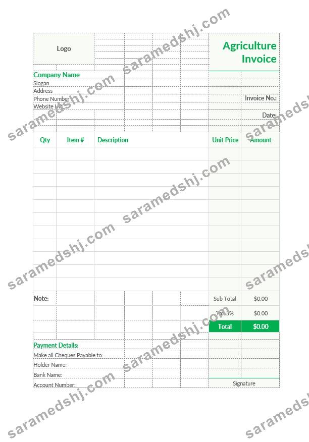 Agriculture Invoice